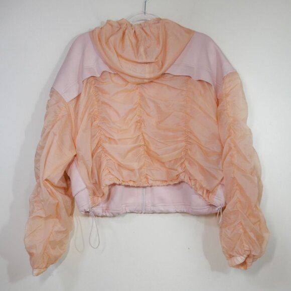 FREE PEOPLE MOVEMENT Summer Breeze Sweat Hoodie Crop Jacket Windbreaker M Pink - Picture 8 of 10